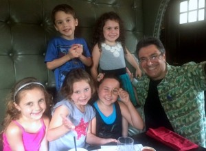 June 14 2015 Here I am entertaining Morgan, Chase, Meredith, Lexie and Casey at the Boxcar