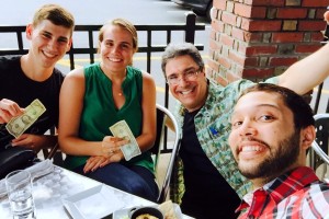 June 14 2015 Rob, Shelbi and Aldo laughing it up with me